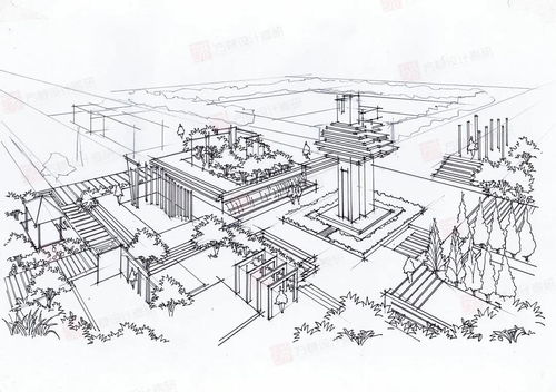 空間線稿與景觀效果圖繪畫步驟分享 從美術圖案設計到完整視覺呈現